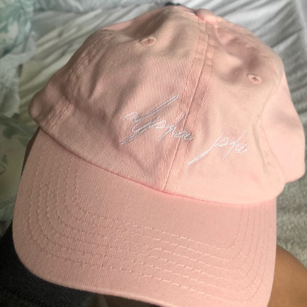 Pink Cursive Alpha Phi Hat